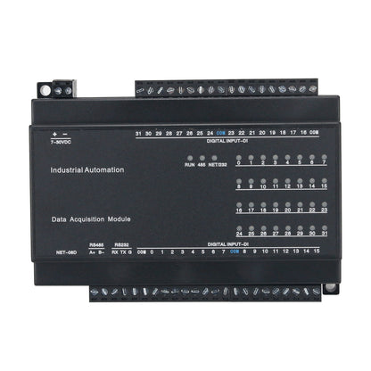 32 Channel DI Digital Input Ethernet RS485 +RS232 IO Aquisition Module Support Modbus RTU TCP UDP Protocal