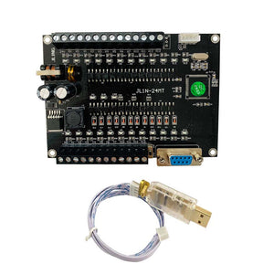 JLING JL1N-24MT Programmable Logic Controller FX1N-24MT PLC 12 IN 12 OUT With Programming Cable