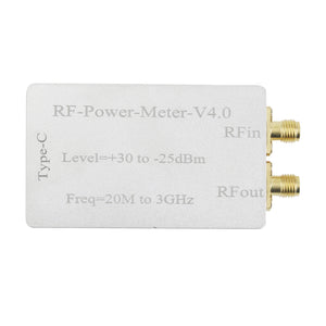 20M-3GHz USB Pass-Through RF Power Meter Tester w/ Aluminum Alloy Shell RF-Power-Meter-V4.0