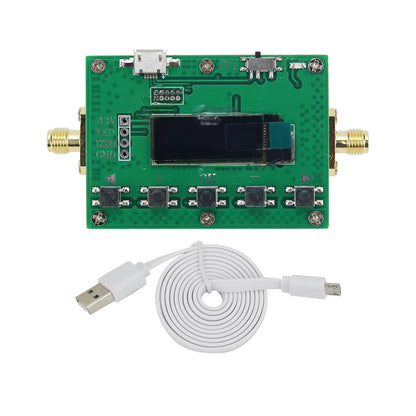 6GHz RF Digital Attenuator Module 30DB Step 0.25DB OLED Display CNC Aluminum Alloy Shell RF Module