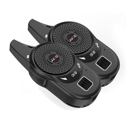 2PCS JC-008T JJCC Small Walkie Talkie 1-3KM UHF Radio w/ Rotatable Back Clip for Hotel Beauty Salon