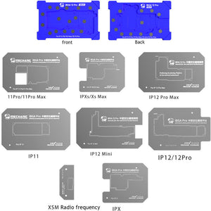 iBGA 12 Pro 10-In-1 BGA Reballing Stencil Platform Fits Mid-Level Motherboards For IP X/XS Max/11