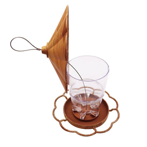 820ML Waterproof Gazebo Hanging Bird Feeder Outdoor Hummingbird Feeder Garden Seed &amp; Nut Feeder