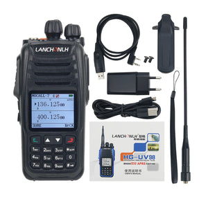 Walkie Talkie Handheld Transceiver VHF UHF APRS Positioning w/ Flashlight For GPS Beidou HG-UV98