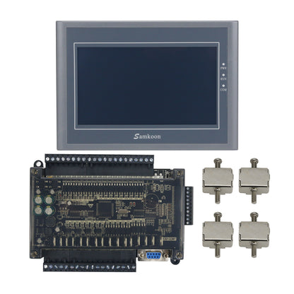 For Samkoon EA-070B 7&quot; HMI Touch Screen 800*480 + FX3U-32MT PLC Controller Board 8-Way 100K Pulse