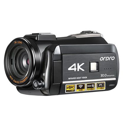 ORDRO AC3 30MP 4K Camcorder Wifi DV Camera Night Version 30X Digital Zoom Fits Live Streamers