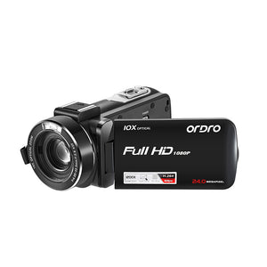 ORDRO Z82 24MP Full HD 1080P Camcorder DV Camera 10X Optical Zoom for Livestreaming Business Wedding