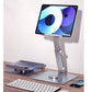 H06 Adjustable Tablet Stand Tablet Holder Stand Foldable Desk Riser 360° Rotation Bright Silver