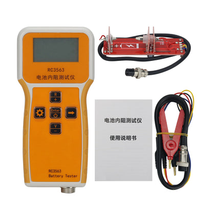 RC3563 Battery Tester Lithium Battery Internal Resistance Tester Meter w/ Clips 18650 Fixture