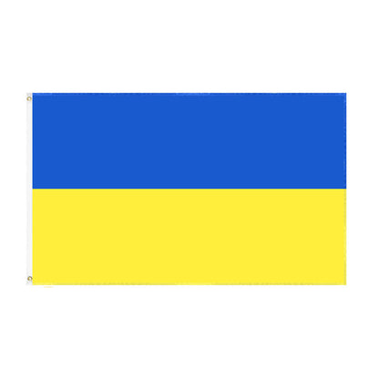 2PCS 3x5FT/90x150CM Ukraine Flag Ukrainian National Flag Double Stitched with Brass Grommets