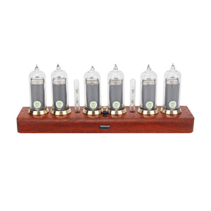 Soviet IN14 Glow Tube Clock Bluetooth Nixie Tube Clock Electronic Alarm Clock With Solid Wood Base