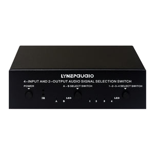 B060 Audio Selector Audio Switcher 4 IN 2 OUT or 2 IN 4 OUT Lossless Bidirectional Switching