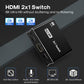 NK-W80 Ultra HD 8K 2x1 Switch HDMI Switch HDMI Splitter 2 IN 1 OUT for X-Box PS5 Blue-Ray Player