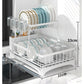 2-Tier Dish Drying Rack Stainless Steel Dish Drainer Detachable Organizer w/ Utensil Holder Cup Rack