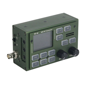 FX-4C SDR HF Transceiver (Green) 10W 465KHz-50MHz Shortwave Radio Built-In Sound Card w/ Carry Box
