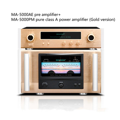 MA5000AE Pre Amplifier+ MA5000PM Power Amplifier HIFI Class Pure Class A High Power Amplifier Home 120W×2-Golden