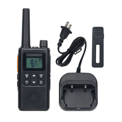 Mini Walkie Talkie UHF Radio Handheld Transceiver (Black) Enables Smooth Communication 22 Channels