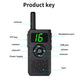 2PCS HamGeek HG-14 Mini Walkie Talkie 1-5KM Handheld Transceiver (Black) USB Charging for Hotels KTV