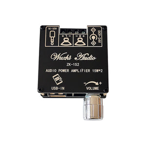 ZK-152 15Wx2 Audio Power Amplifier Stereo Amplifier Module Bluetooth Digital Power Amp Board