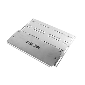 Stainless Steel Bottom Plate Mounting Plate for Brake Throttle Clutch Pedal Simulated Racing Game-Bended Edge