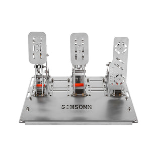 Stainless Steel Bottom Plate Mounting Plate for Brake Throttle Clutch Pedal Simulated Racing Game-Bended Edge