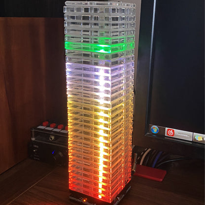 One Little Bear VU29 29-Segment Creative Voice Control Musics Spectrum Display Desktop Full Color Rhythm Light