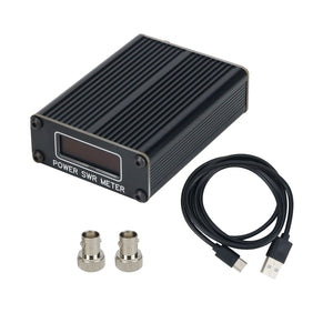 1.6MHz-30MHz Mini Power SWR Meter HF Shortwave SWR Power Watt Meter with Built-in Battery OLED
