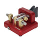 L&amp;MAO Automatic Morse Keyer Dual-Paddle Telegraph Key CW Key (Red) for Ham Radio Users