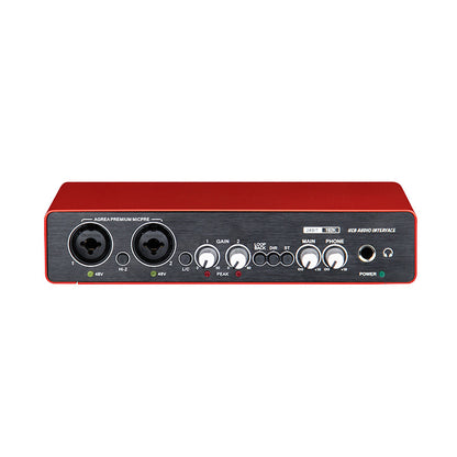 CU02 24Bit 192K Audio Interface External Sound Card Mobile Recording Mixing Home Studio Assistant
