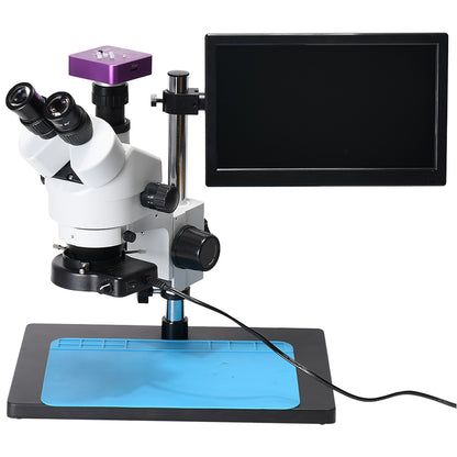 7X-45X Simul-Focal Trinocular Microscope Stereo Microscope with 51MP Camera for Soldering Repair