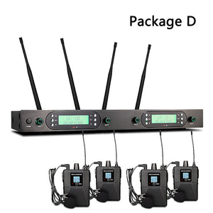 JD-400 UHF Wireless Microphone System Cordless Microphone System with 4 Mics for Stage Conference