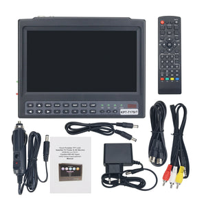 KPT-717S/T 7&quot; LCD HD Satellite Finder DVB-S2+T2+C Combo Receiver &amp; HD Monitor (TV + HD + AV Input)