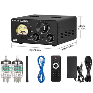 ST-01 200W Hifi Tube Amplifier Bluetooth Receiver 5.0 USB DAC Headphone Amp w/ American 5654W Tubes