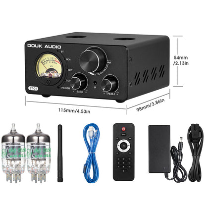 ST-01 200W Hifi Tube Amplifier Bluetooth Receiver 5.0 USB DAC Headphone Amp w/ American 5654W Tubes
