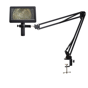 HY-2070 26MP Multi-Angle Digital Microscope Continuous Zoom with 7&quot; HD LCD Display 150X C-Mount Lens