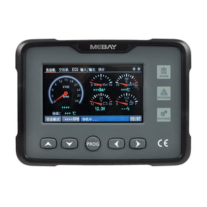 Mebay Air Compressor Engine RPM Meter Gauge GM70CK Fuel Level Battery Voltage Gauge 4.3" TFT Display CAN Port