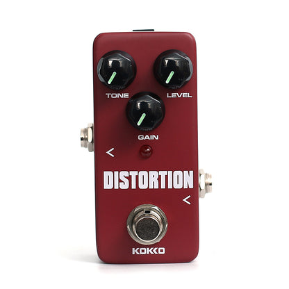 KOKKO FDS2 Mini Distortion Pedal Portable Guitar Aluminum Alloy Distortion Pedal Portable Electric Bass Guitar Ukulele Effects