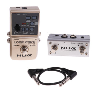NUX Loop Core Deluxe Upgraded Guitar Pedal with Foot Switch Automatic Tempo Detection 8 Hours Recording 24-Bit Audio