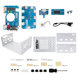 Mister FPGA IO Board Metal Shell w/ USB Hub RTC Board Fan (32MB V2.2 Silver) for Terasic DE10-Nano
