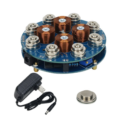 300g DIY Magnetic Levitation Module Platform Finished w/LED Light Analog Circuit AC-DC 12V 2A