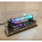 IV-18 VFD Tube Clock Refer Nixie Tube Clock RGB LED Home Decor Clock W/ Dust Cover Digital Table Clock-Silver