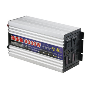 6000W Pure Sine Wave Power Inverter Input 24V Output 220V for Home Appliances Solar Power System