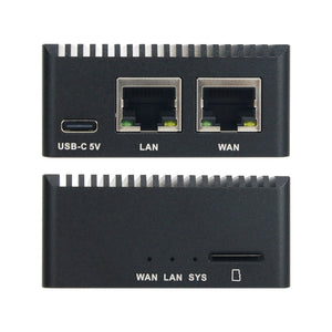 NanoPi R2S Rockchip RK3328 with CNC Metal Case Mini Router Dual Gigabit Port 1GB SBC OpenWrt System