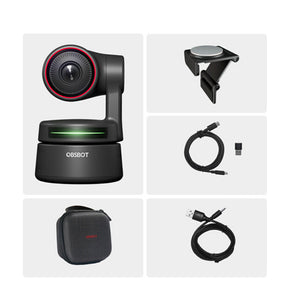 OBSBOT Tiny 4K 8MP PTZ Webcam Live Stream Camera Fits Desktop PC Laptop for Conference Online Course