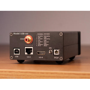 L.K.S Audio USB-100 USB Audio Interface Amanero Combo384 Program PCM384/DSD512 I2S RJ45 HDMI Coaxial out DSD512 with Crystal