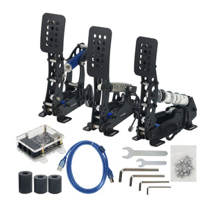 200KG Speed Game Throttle Clutch Hydraulic Pedal Racing Simulator Pedal Equipment PC Direct Drive-(70 Hardness Rubber)