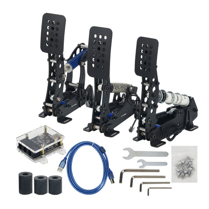 200KG Speed Game Throttle Clutch Hydraulic Pedal Racing Simulator Pedal Equipment PC Direct Drive-(70 Hardness Rubber)