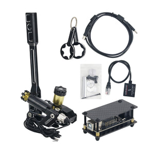 Conspit H2 Hydraulic Handbrake Racing Game SIM Simulator Hand Brake for SIM-racing Drivers for Fanatec Base-With Control Box(Golden)