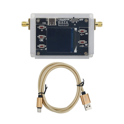 DC-6GHZ 90DB Programmable Attenuator Module RF Attenuator Step 0.25DB 1.3&quot; OLED Display CNC ATT-6000V3.0