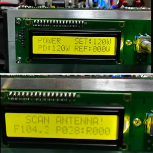 0-120W FM Transmitter 87.5-108MHz FM Radio Transmitter Full Protection Design Supports SD Card MP3